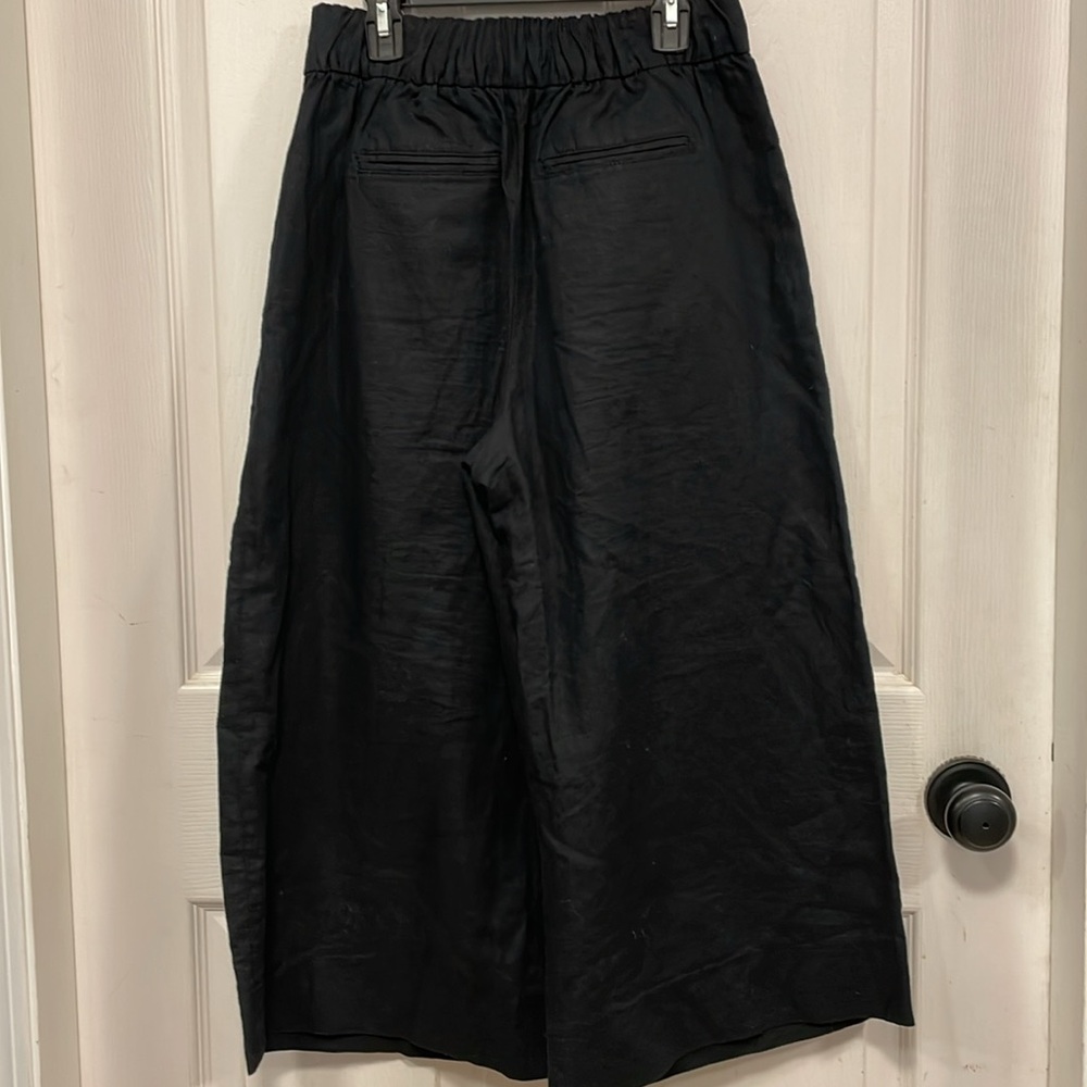 Gap High Rise wide split cropped leg linen pants size 2 - Picture 4 of 12